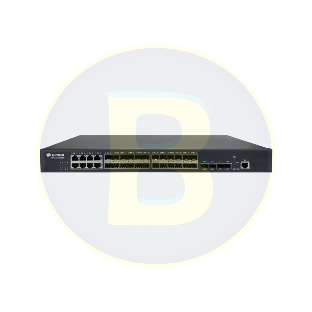 BDCOM  Layer 3 Managed Switch 24-SFP Ports, S2900-24S8C4X
