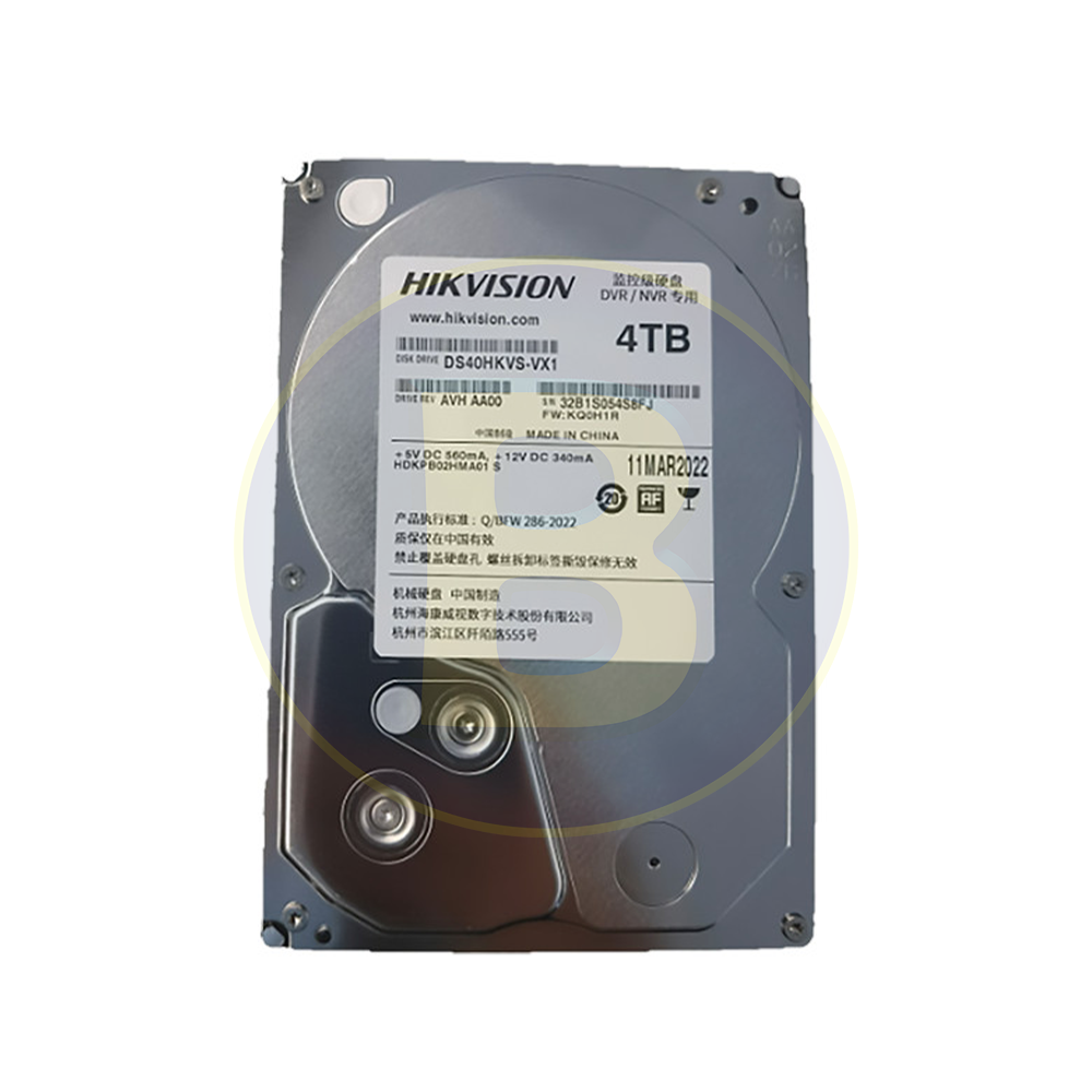 Hikvision Surveillance HDD 4TB SATA DS40HKVS-VX1