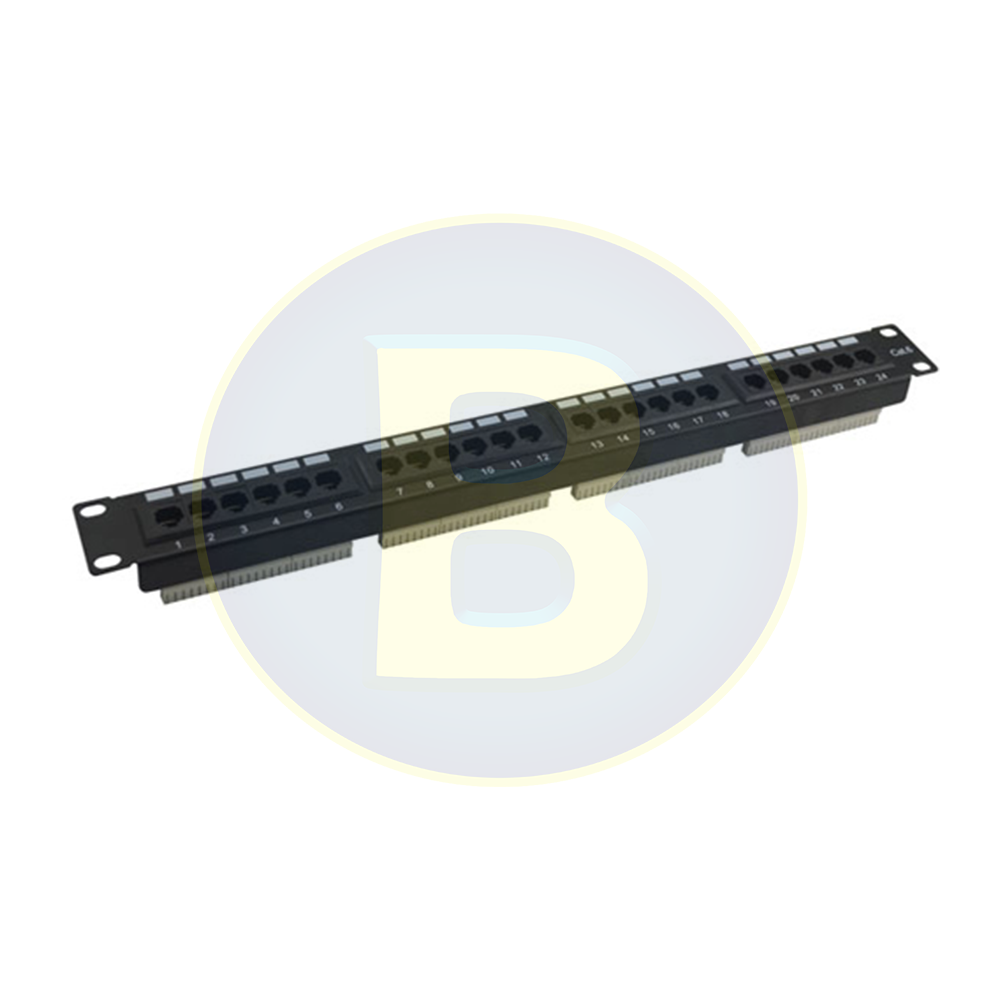 Evi Network 24-Port CAT6A UTP Patch Panel 1U EPP6AK2400