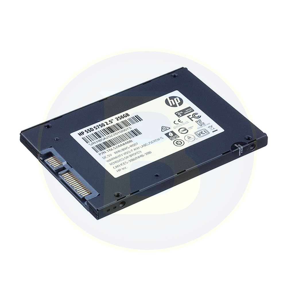 HP S750 256GB SATA III 2.5 Inch PC SSD, 6 Gb/s, 3D NAND Internal Solid State Hard Drive Up to 560 MB/s - 16L52AA#ABA