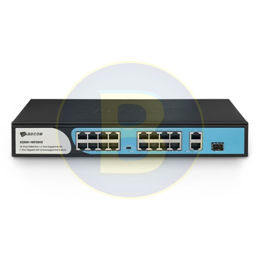 BDCOM 16 Port PoE Switch S1200-16P2G1S