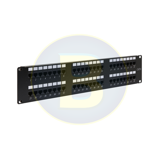 EVI 2U Cat6 Patch Panel 48 Ports EPP60K4800